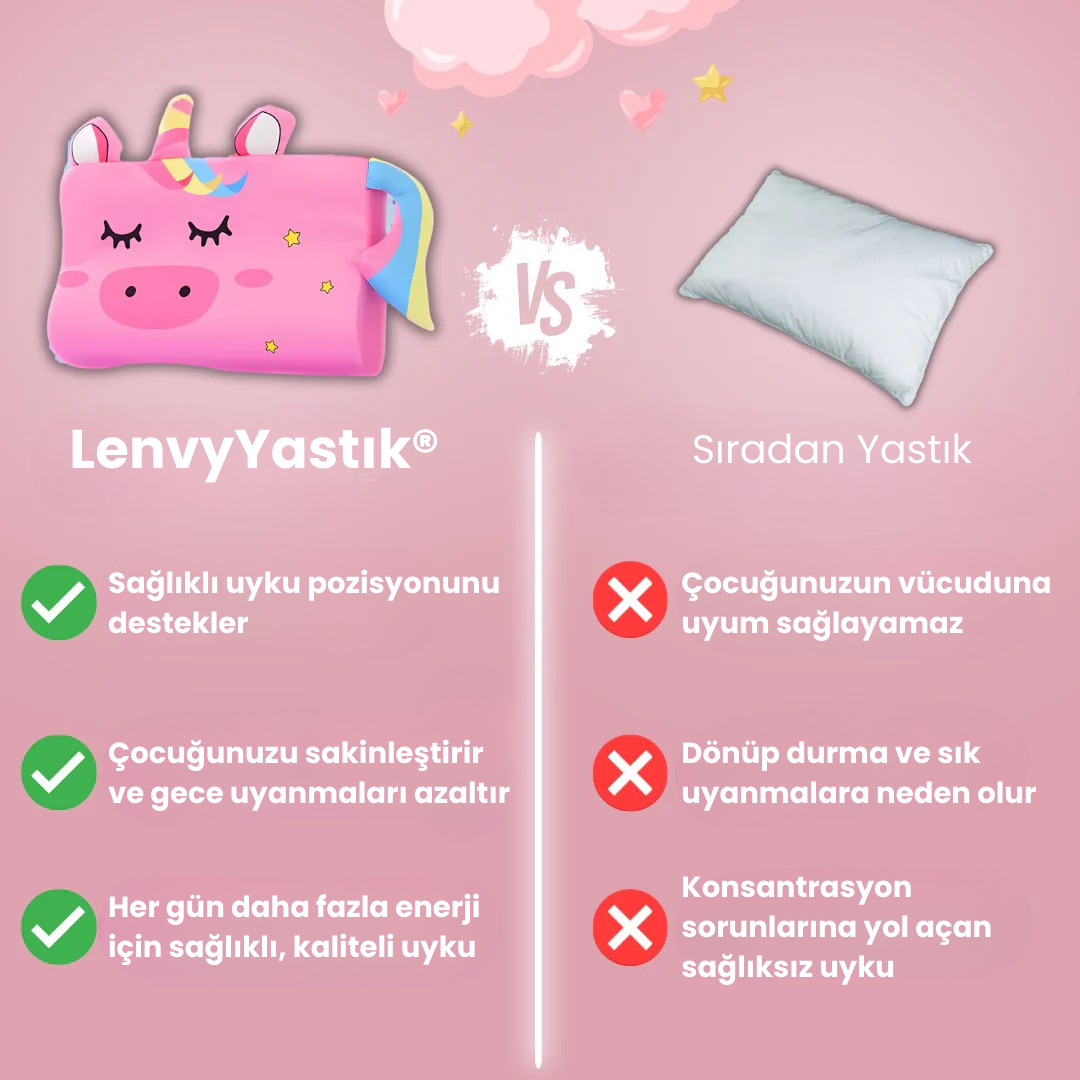 LenvyYastık® Ergonomik Çocuk Yastığı